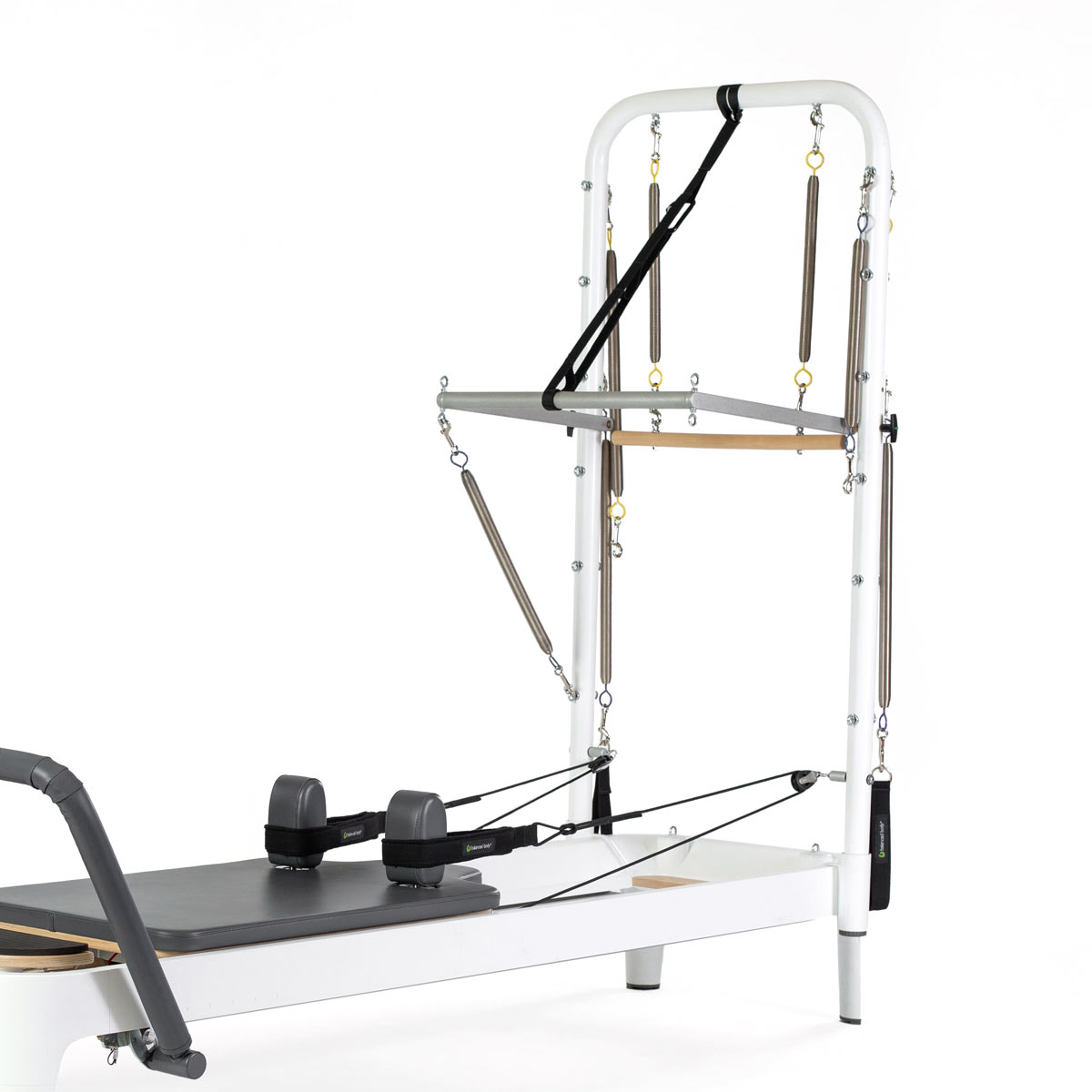 <strong>Tower</strong><br>
<br>
<p><strong>Aggiungi la torre e trasforma Allegro 2 Reformer in un Half Trapeze. </strong></p>
<p>
Robusta, elegante e durevole, la Tower ha una bellissima finitura a polvere bianca con 27 punti di aggancio per le molle. Include Push-Through Bar, Roll-Down Bar, Safety Strap e 8 molle Signature Spring.
</p>