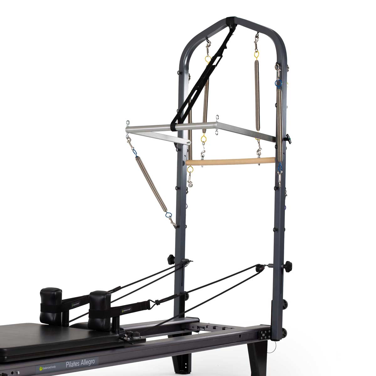 <strong>Tower</strong><br>
<br>
<p><strong>Aggiungi la torre e trasforma Allegro 1 Reformer in un Half Trapeze. </strong></p>
<p>
Robusta, elegante e durevole, la Tower ha una finitura a polvere grigia con 29 punti di aggancio per le molle. Include Push-Through Bar, Roll-Down Bar, Safety Strap e 8 molle Signature Spring.
</p>