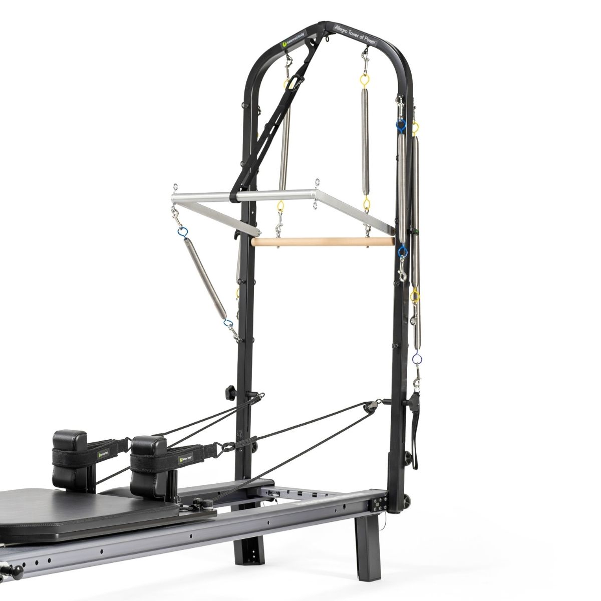 <strong>Tower</strong><br>
<br>
<p><strong>Aggiungi la torre e trasforma Allegro Nextgen Reformer in un Half Trapeze. </strong></p>
<p>
Robusta, elegante e durevole, la Tower con 29 punti di aggancio per le molle. Include Push-Through Bar, Roll-Down Bar, Safety Strap e 8 molle Signature Spring.
</p>