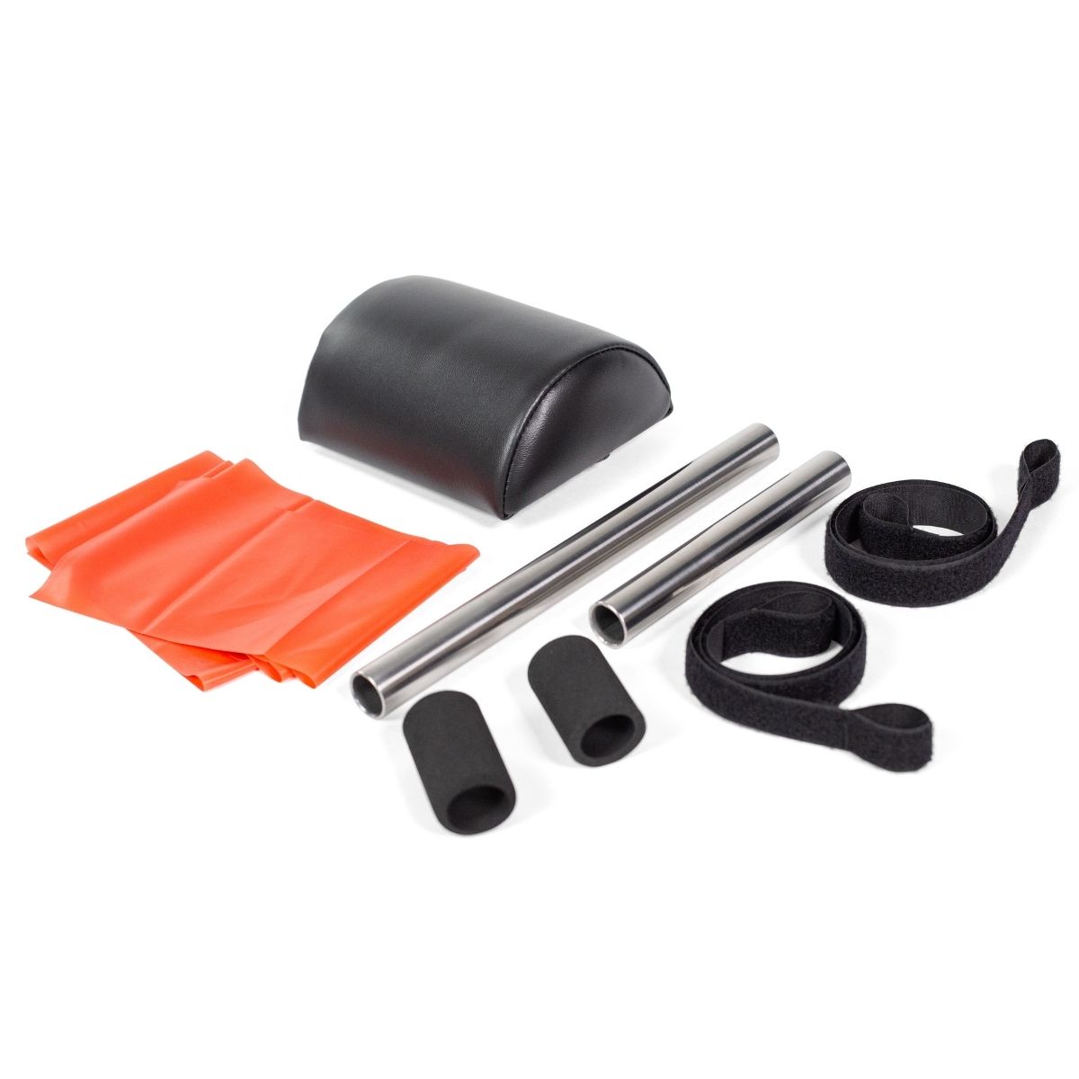 <strong>Accessory Pack</strong><br>
<br>
<p><strong>Espandi le possibilità di esercizio con il Pilates Angle. </strong></p>
<p>
Il kit comprende: una Resistance Band da 152 cm per il potenziamento della parte superiore del corpo, un cuscino premium regolabile (18 × 15 × 8 cm) e un sistema di fissaggio per un setup semplice e veloce.</p>